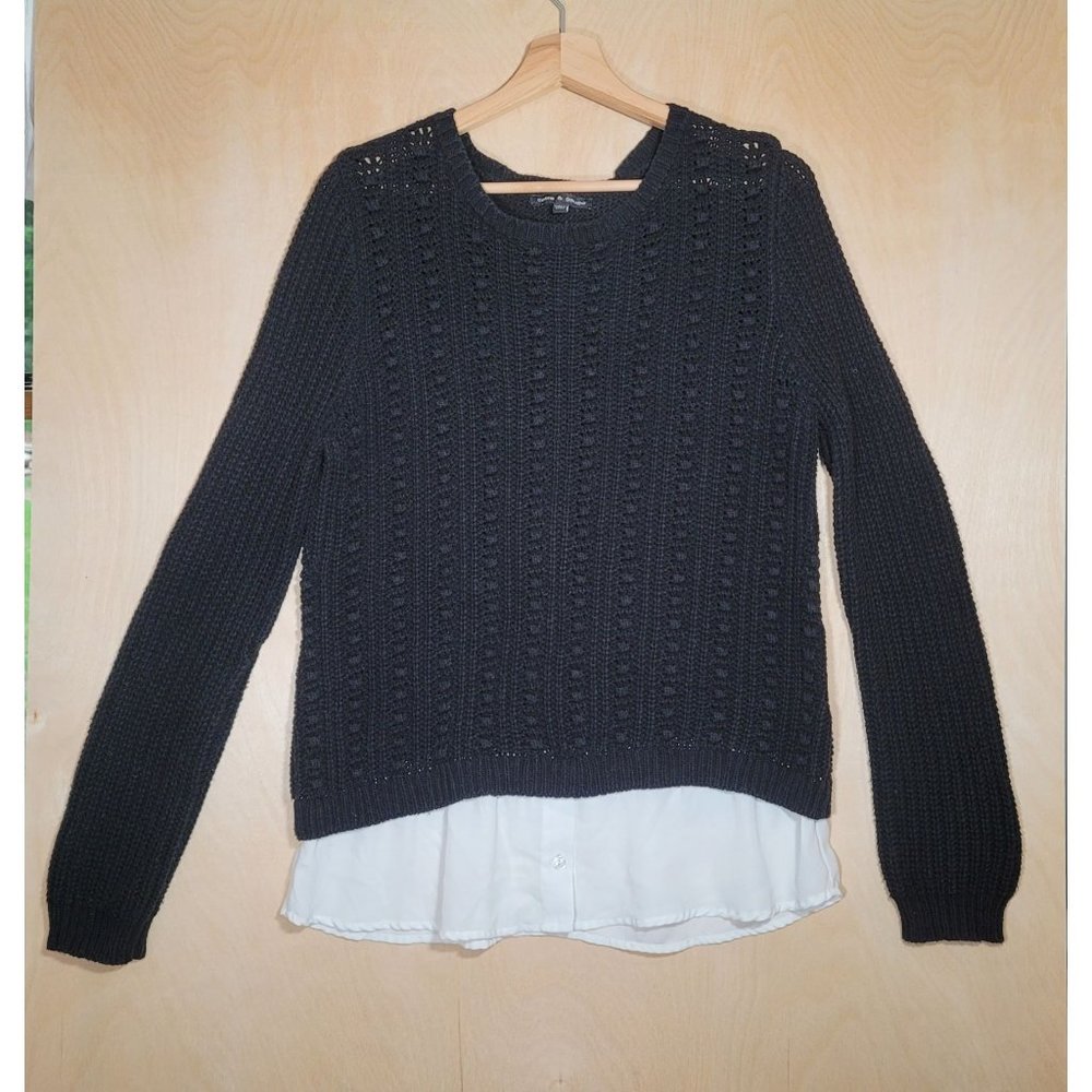 Cable & Gage Chunky Cable Knit Sweater Shirt Top Women's M